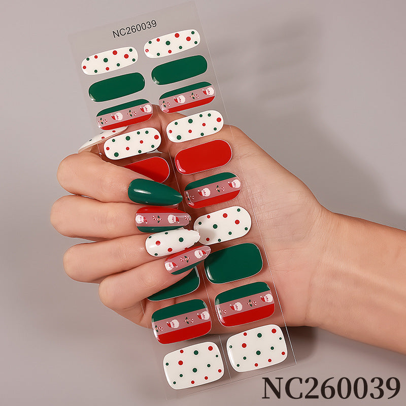 Festive Holiday Nail Art Wraps