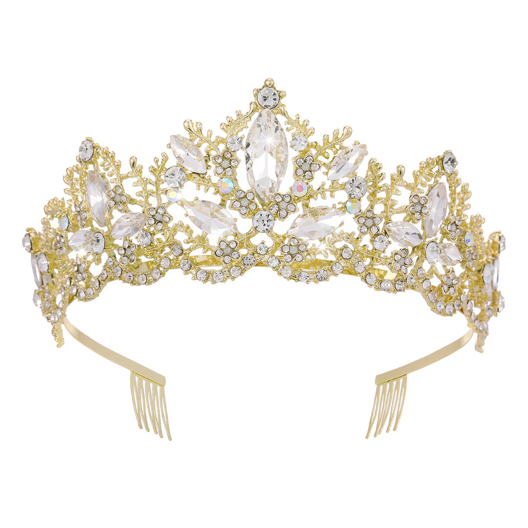 Ladies Glamorous Tiara with Sparkling Crystal Decorations Kalsten