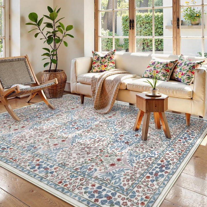 Floral Pattern Area Rug Kalsten