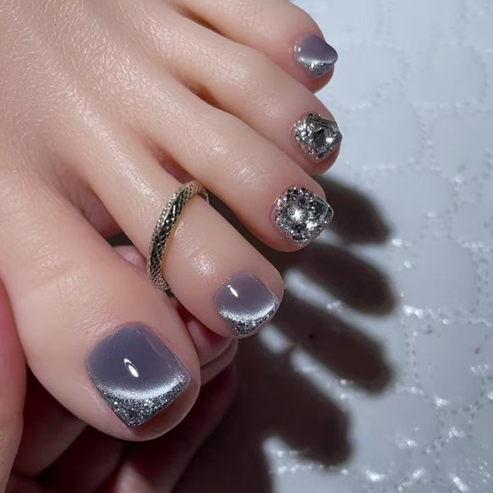 Nail art with glamorous rhinestone accents Kalsten