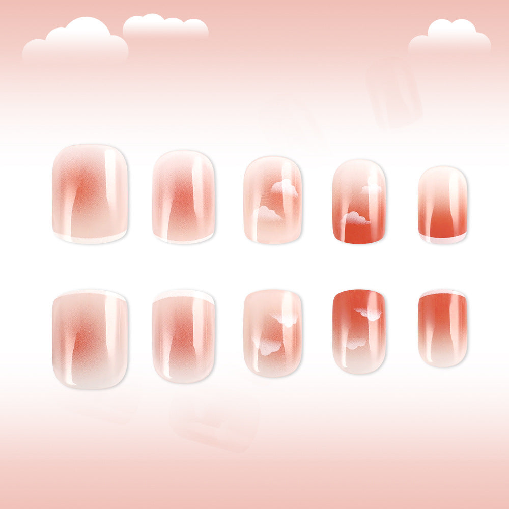 Ombre Cloud Design Press-On Nail Set Kalsten