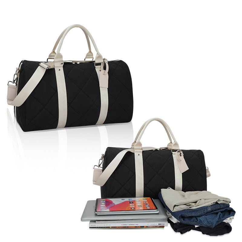 Quilted Travel Duffel Bag with Adjustable Strap Kalsten