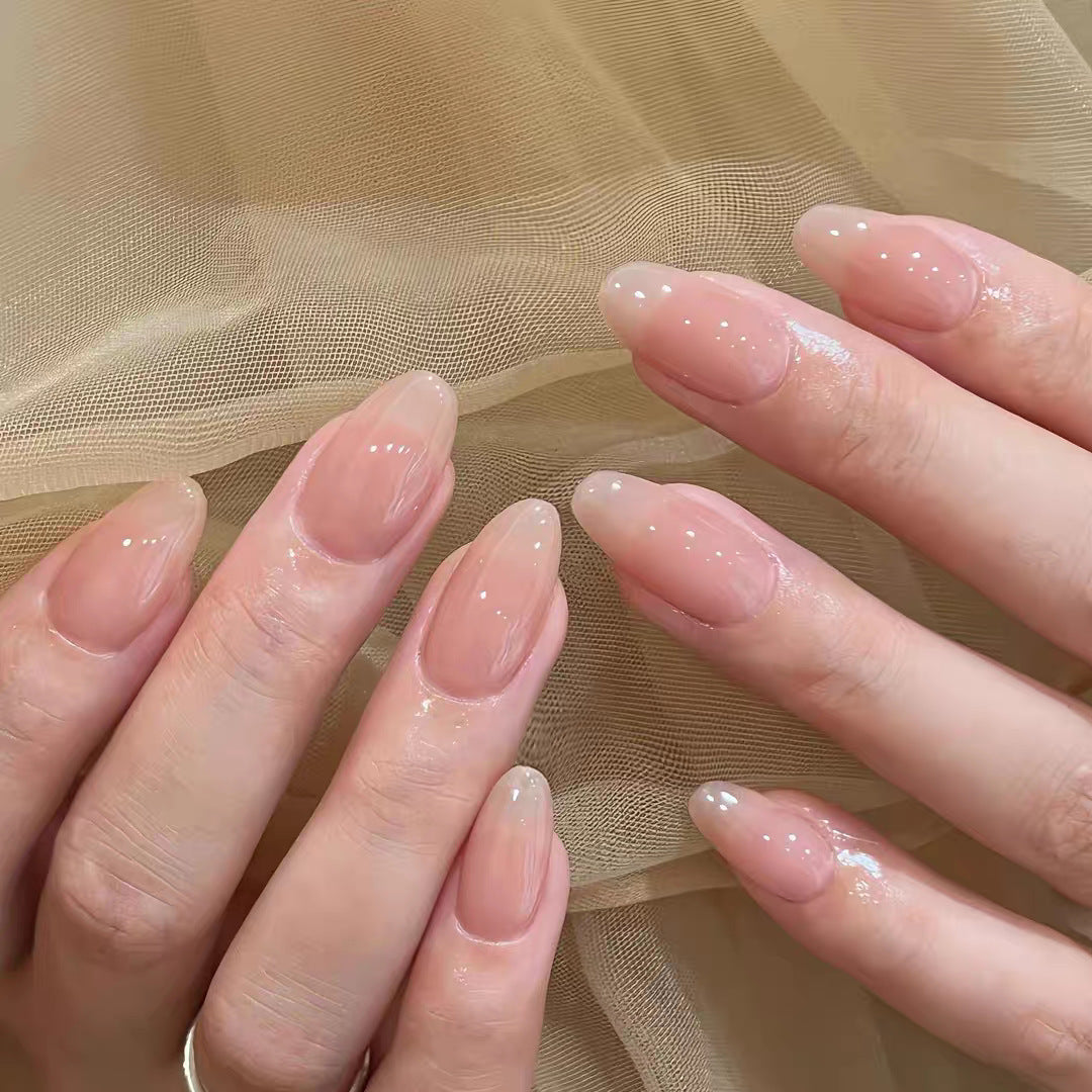 Artistic Press-On Nail Set with Floral and Glossy Accents Kalsten