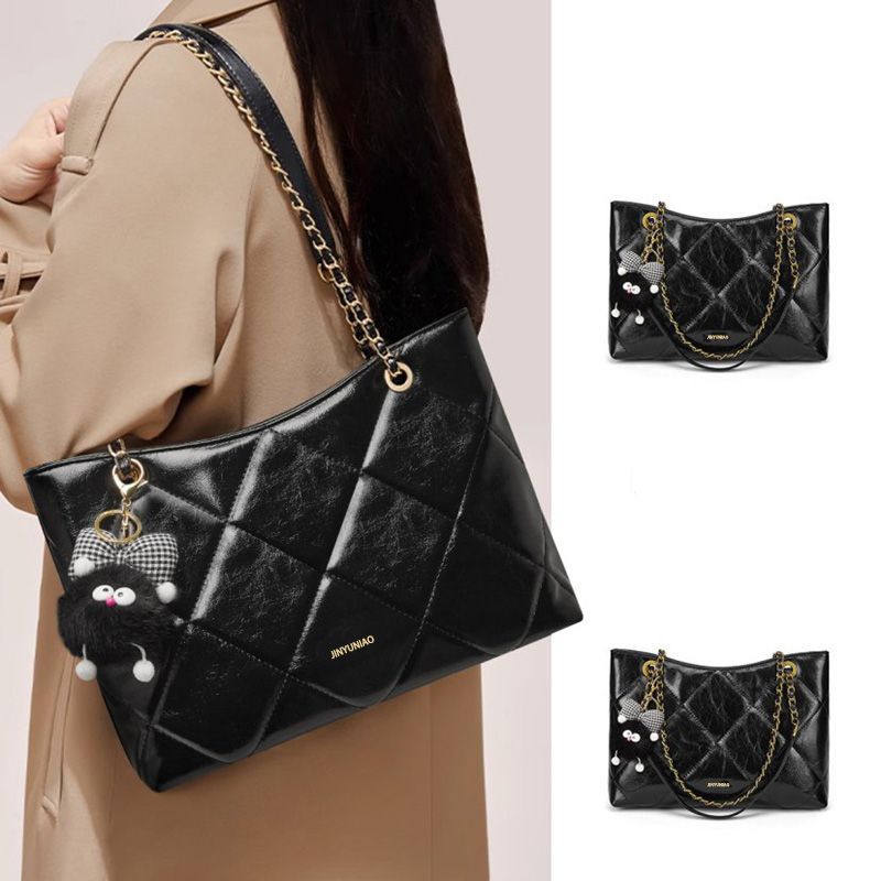 Quilted Patent Leather Tote Bag Kalsten