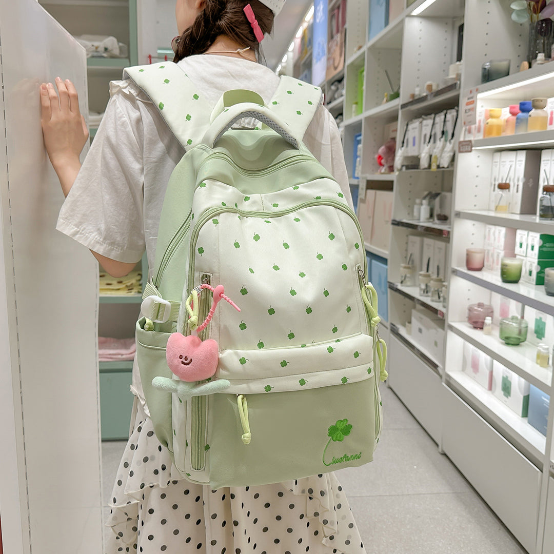 Playful Floral-Themed School Backpack Kalsten