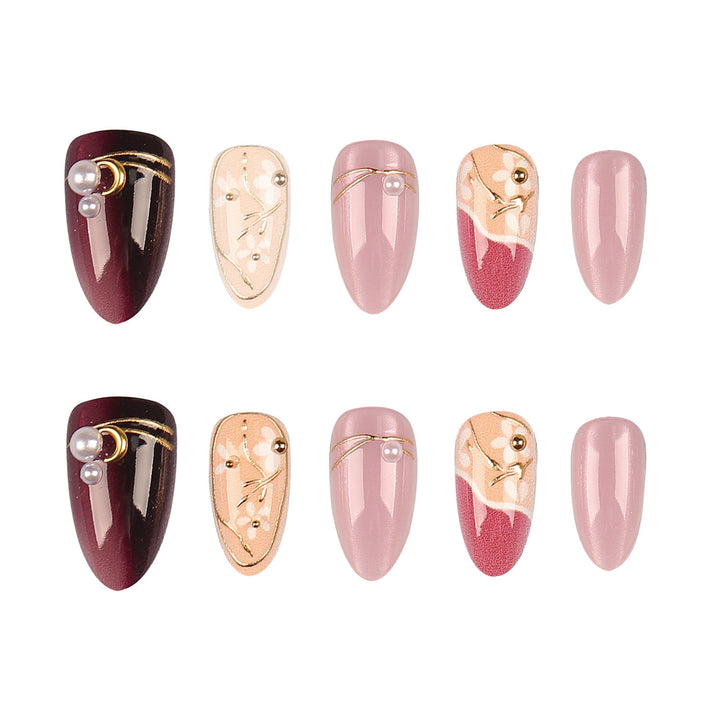 Elegant Decorative Press-On Nails