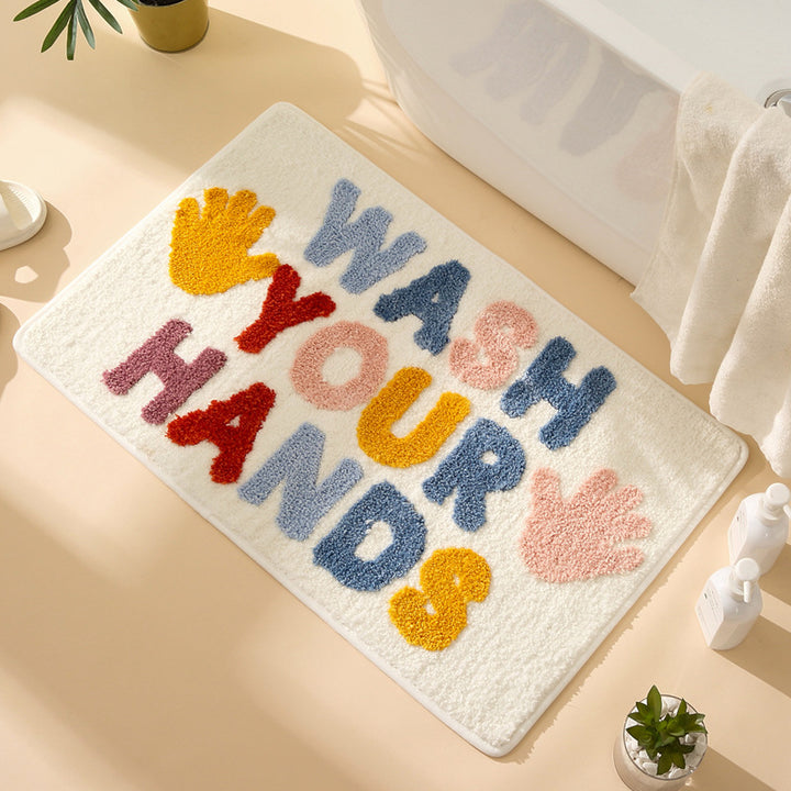 Fun Typography Bath Mat