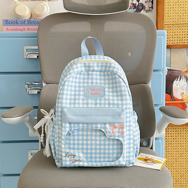 Cute Checkered Design Backpack Kalsten