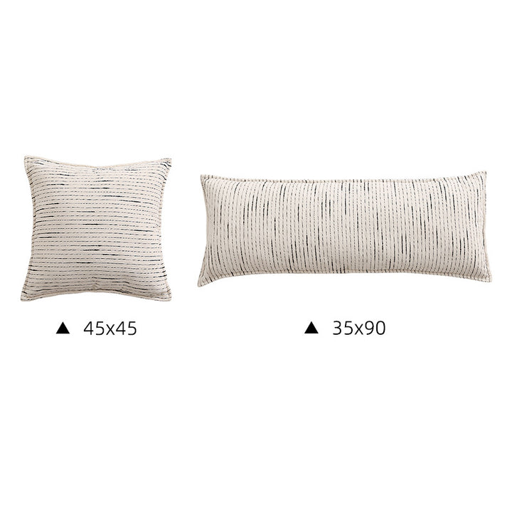 Decorative cotton-linen cushion cover with fine stripe texture Kalsten