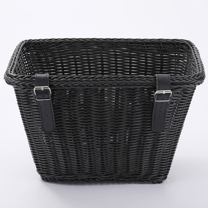 Ladies Versatile Storage Basket with Elegant Leather Handles Kalsten