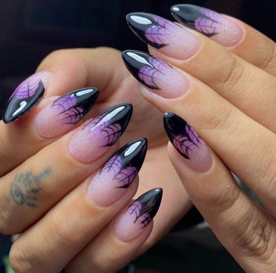 Artful Ghost-Themed Press-On Nails Kalsten