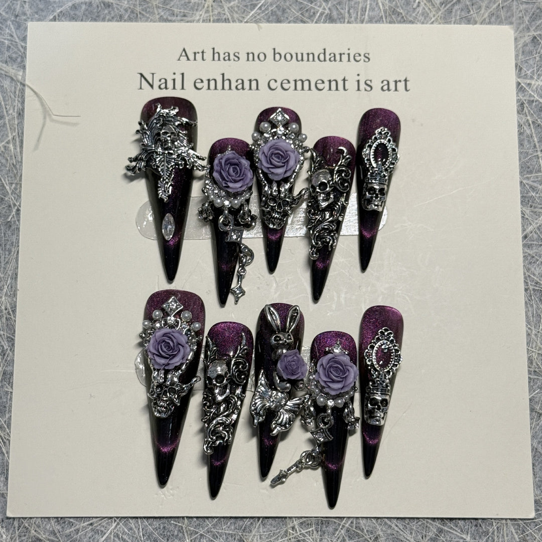 Gothic Themed Press-On Nail Set