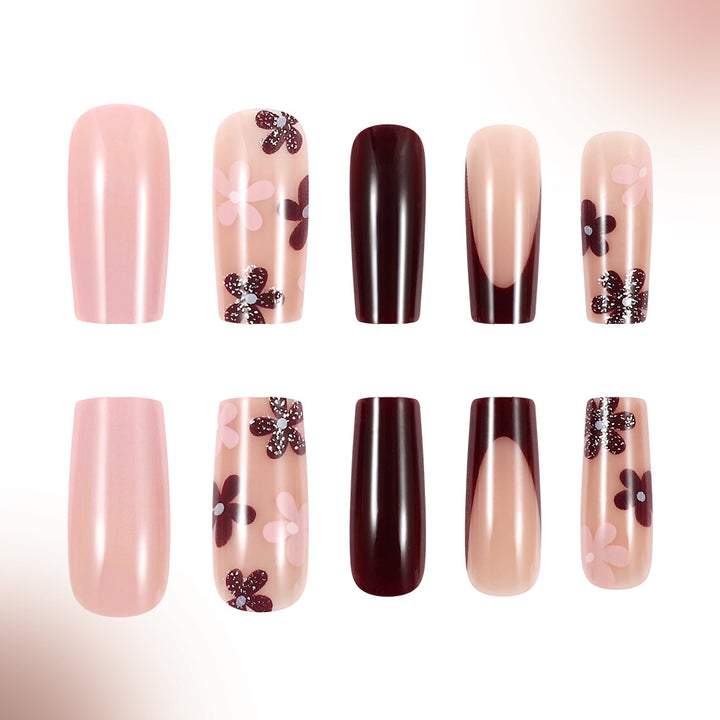 Artistic Floral Gel Nail Set Kalsten
