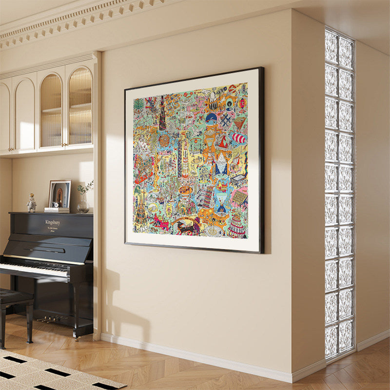 Architectural Sketch Wall Art for Interiors