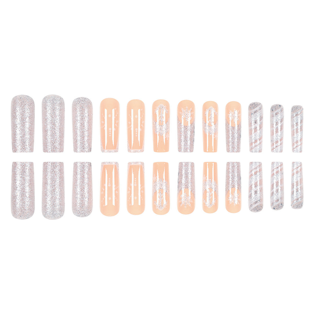 Elegant Long Press-On Nail Art Kalsten