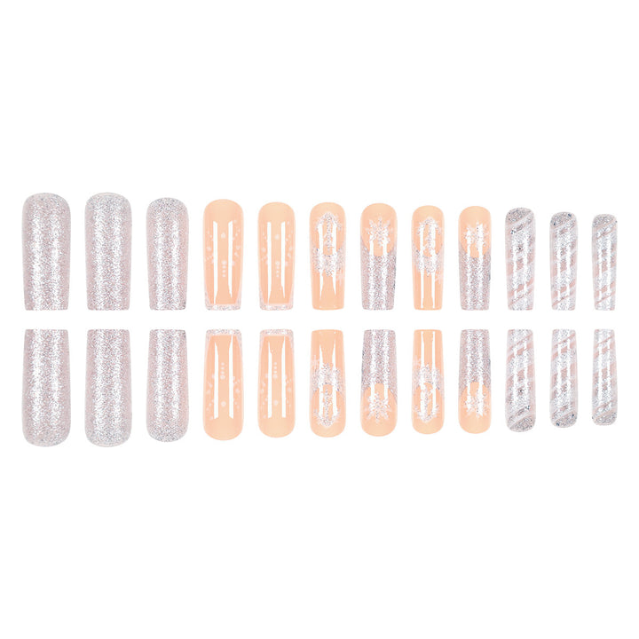 Elegant Long Press-On Nail Art Kalsten