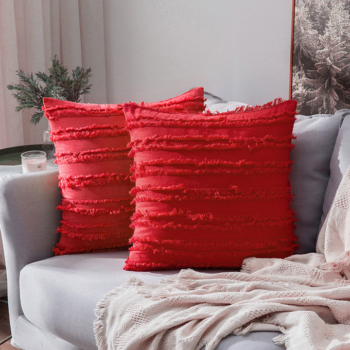 Fringe Texture Square Cushion