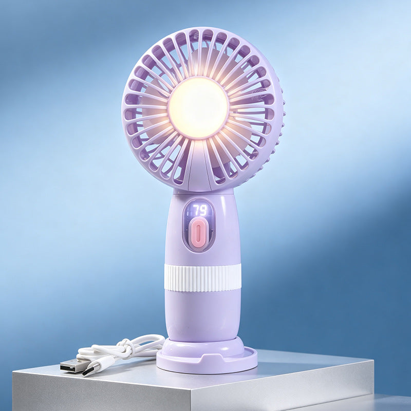 Women's portable mini fan with built-in LED light Kalsten