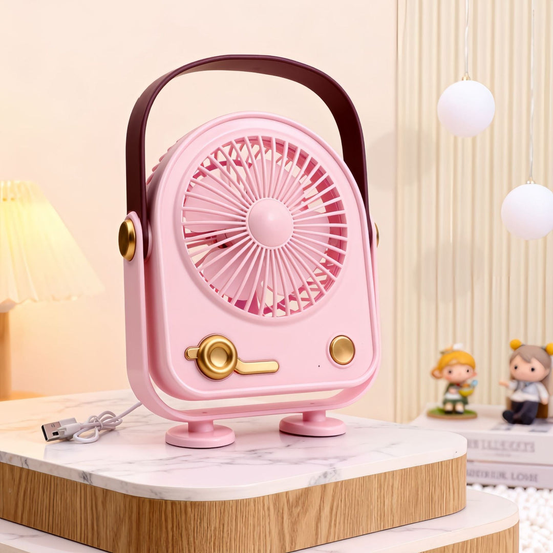 Ladies Portable Mini Fan in Retro Design Kalsten