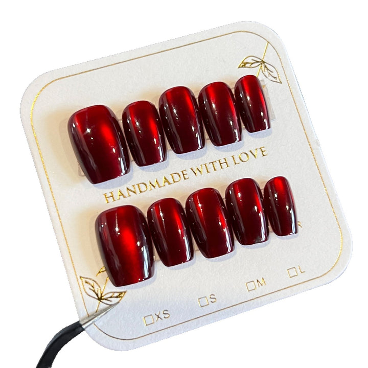 Handmade Glossy Press-On Nail Set Kalsten