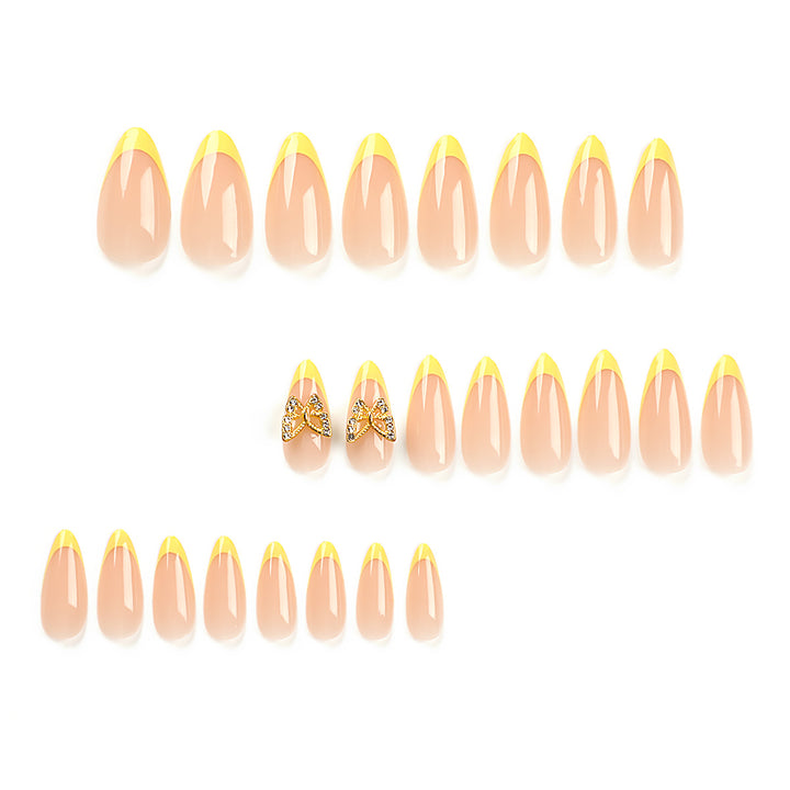 Artful stiletto nails with glamorous butterfly design Kalsten