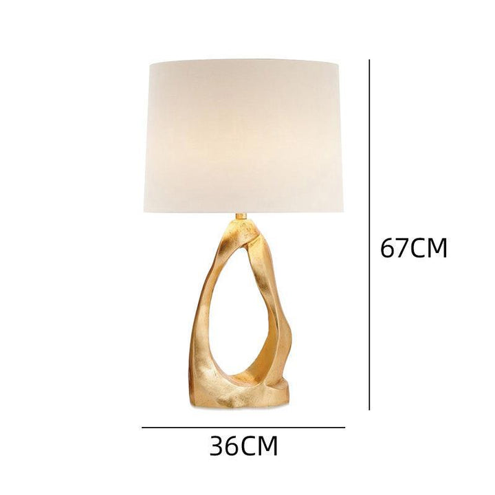 Sculptural Table Lamp with Elegant Gold Base