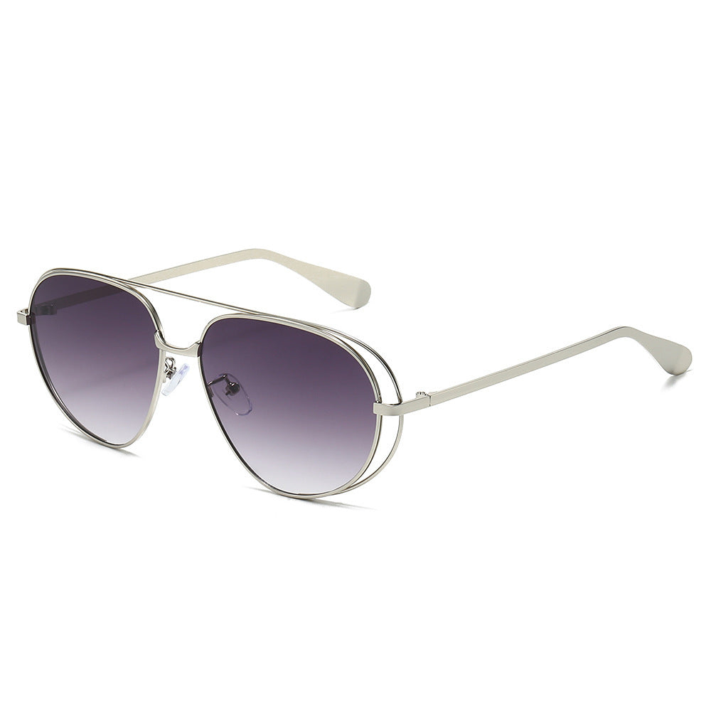 Stylish Aviator Sunglasses with Blue Lenses Kalsten
