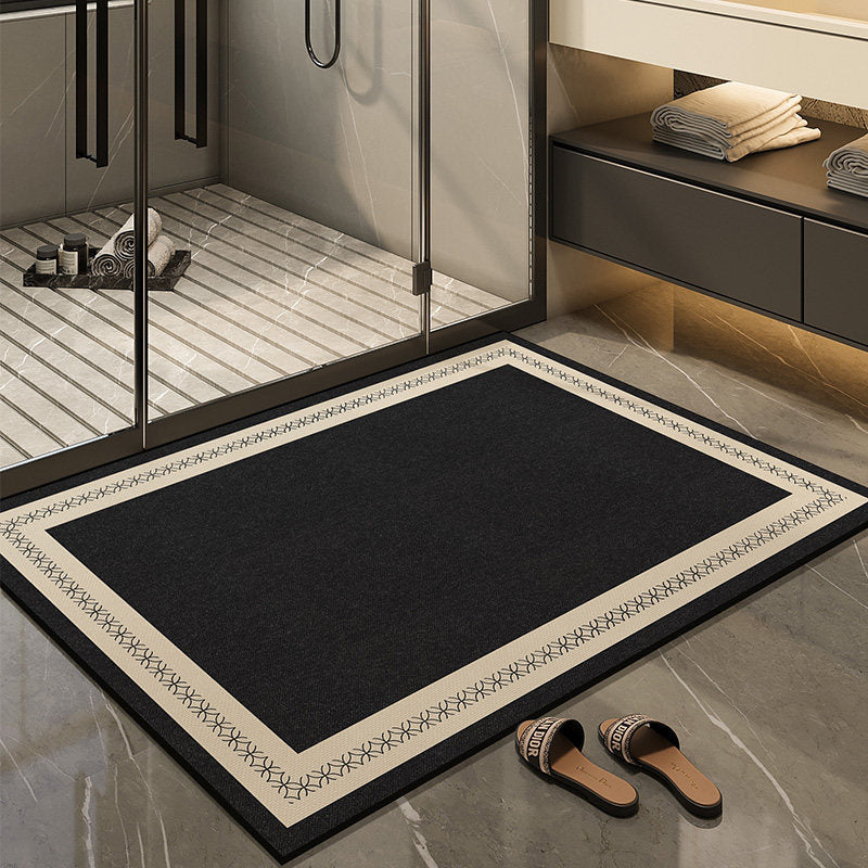 Elegant Flower Print Bath Mat