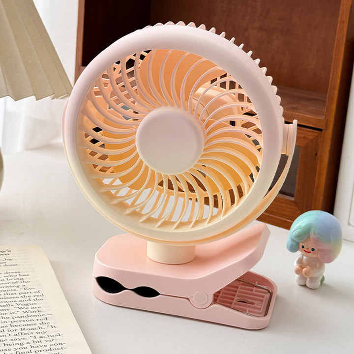 Women Portable Clip Fan with Stepless Speed Kalsten