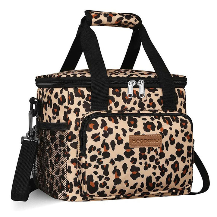 Insulated Leopard Print Lunch Cooler