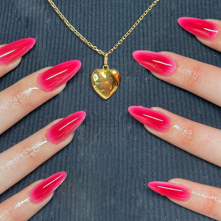 Glossy Ombre Stiletto Nail Extensions Kalsten