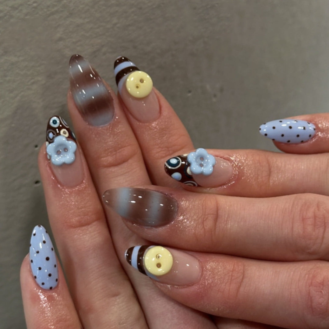 Creative Manicure Nails with Blooming Design Kalsten