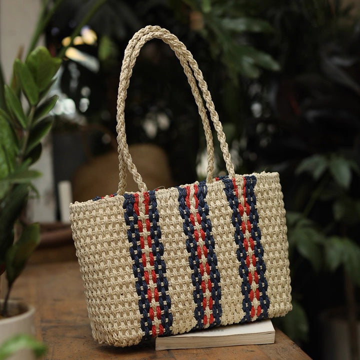 Handmade beach bag with colorful pattern Kalsten