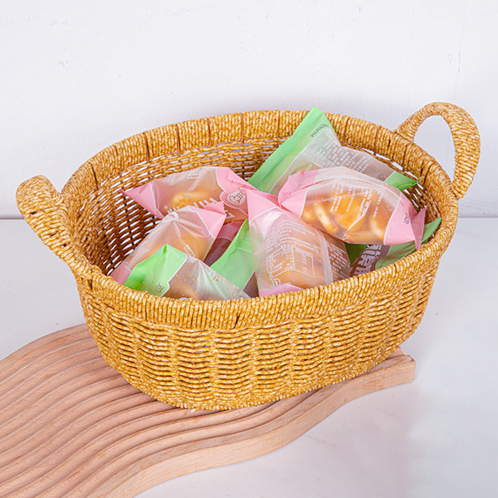 Handwoven Oval Storage Basket Kalsten