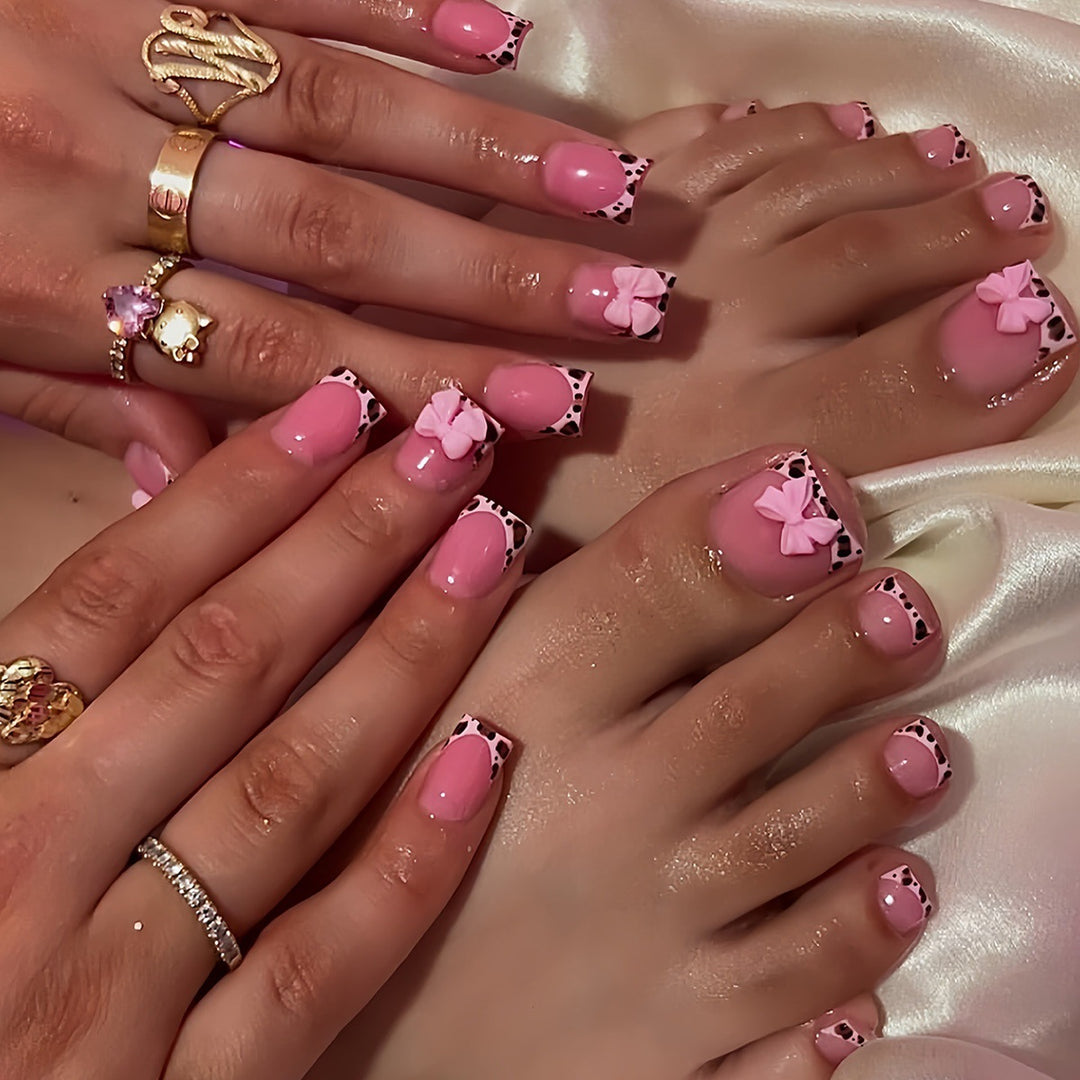 Decorative 3D Bow Press-On Nail Set Kalsten