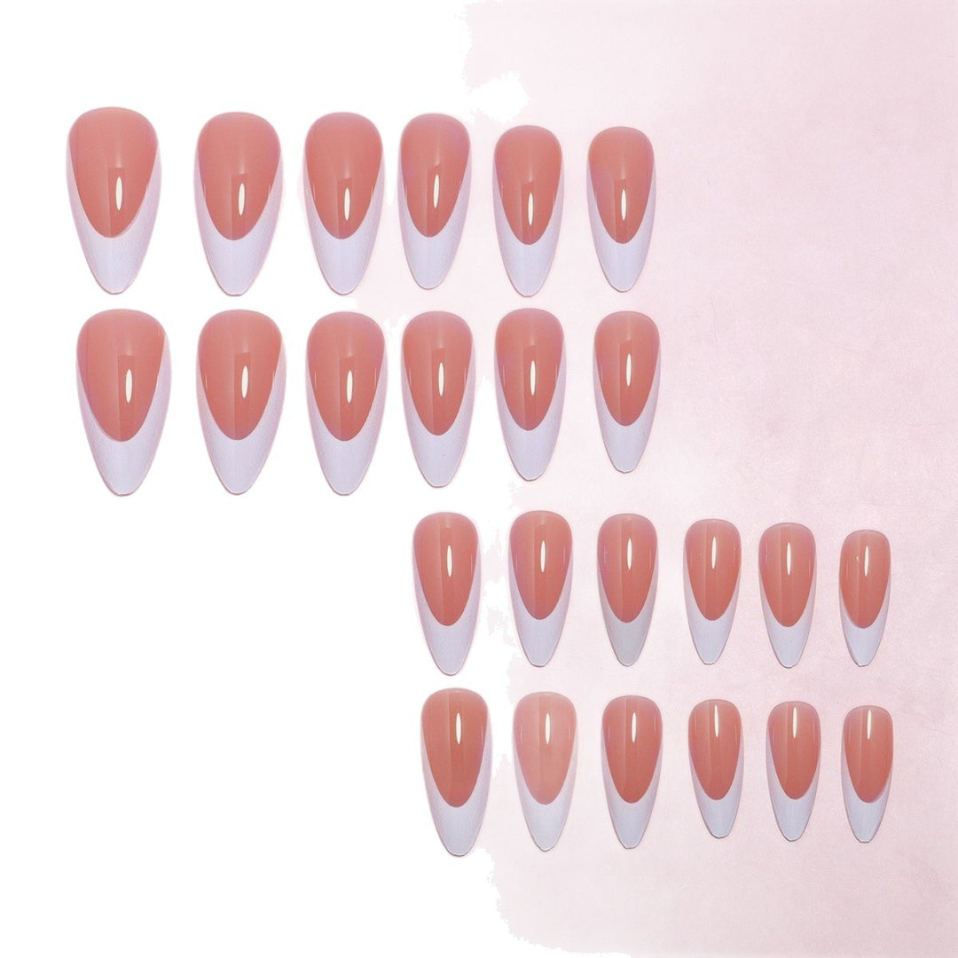Elegant Stiletto Press-On Nails with Elegant French Tip Design Kalsten