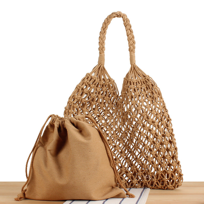Handbag Made of Durable Hand-Knotted Net Material Kalsten
