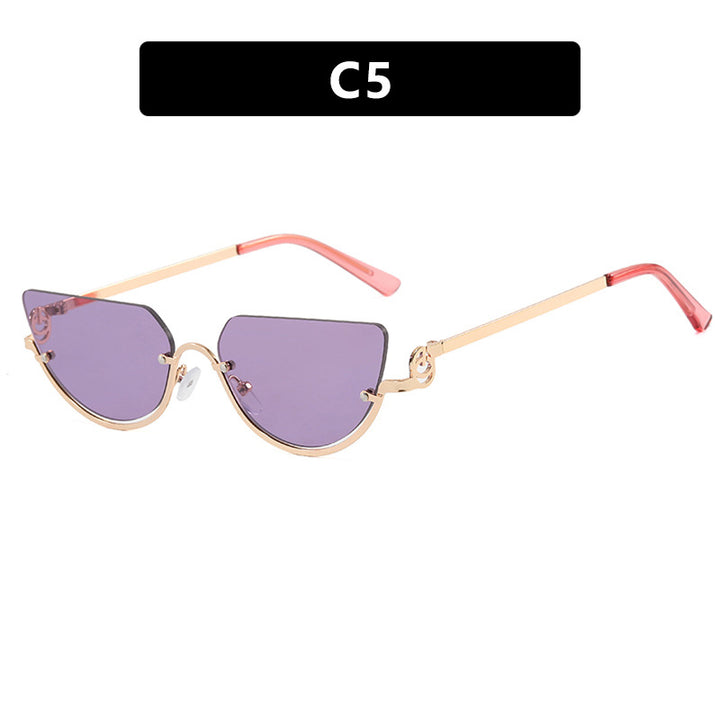 Ladies Cat-Eye Sunglasses with Gold-Colored Metal Frame and UV Protection Kalsten
