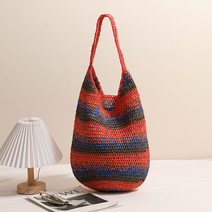 Handcrafted Casual Shoulder Bag Made of Braided Material Kalsten