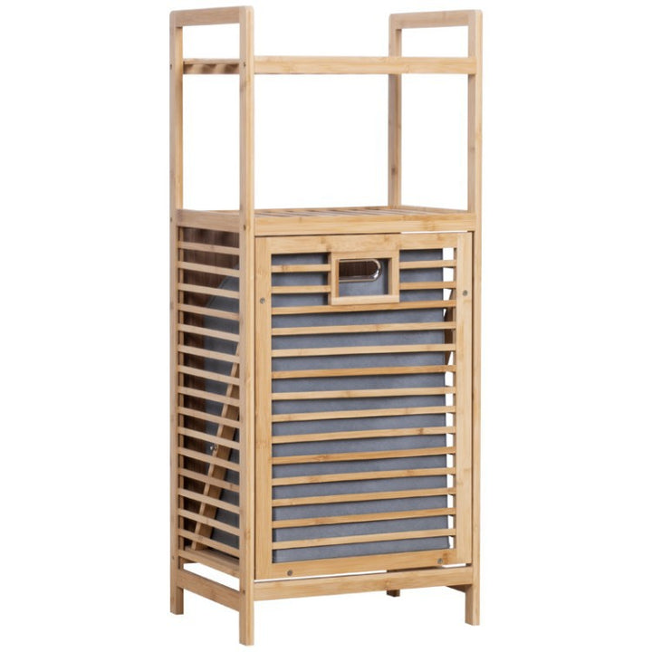 Laundry basket with bamboo frame and fabric insert Kalsten