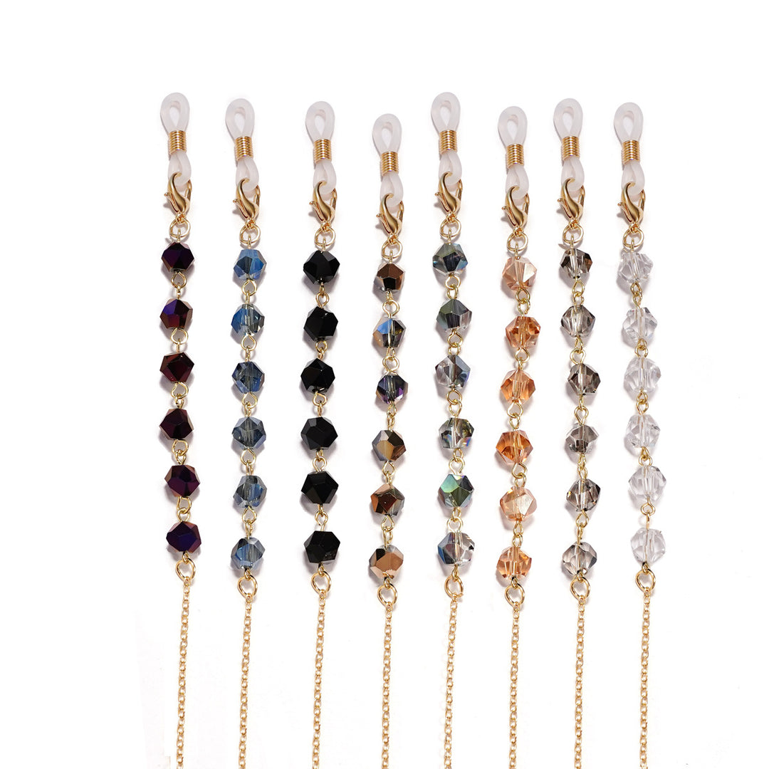 Elegant Crystal-Studded Eyewear Chain Kalsten
