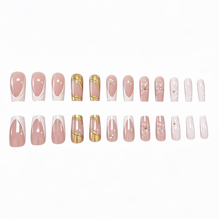 Elegant 3D Floral Acrylic Nail Art Extensions Kalsten