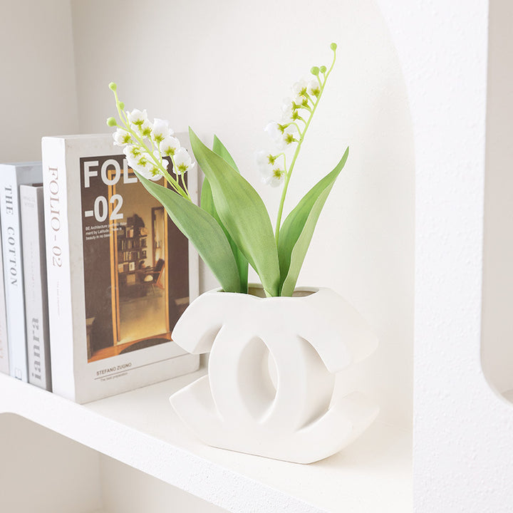 Scandinavian White Ceramic Vase