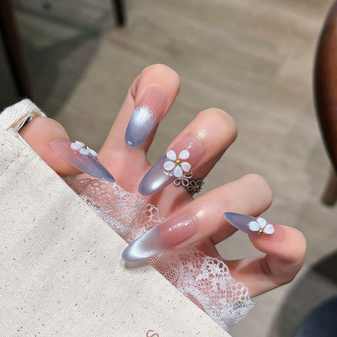 Elegant Floral 3D Press-On Nail Extensions Kalsten