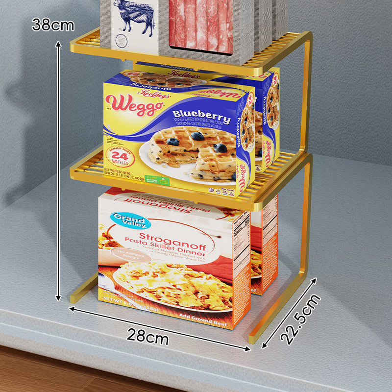 Triple-Tier Slim Slotted Countertop Pantry Shelf Organizer
