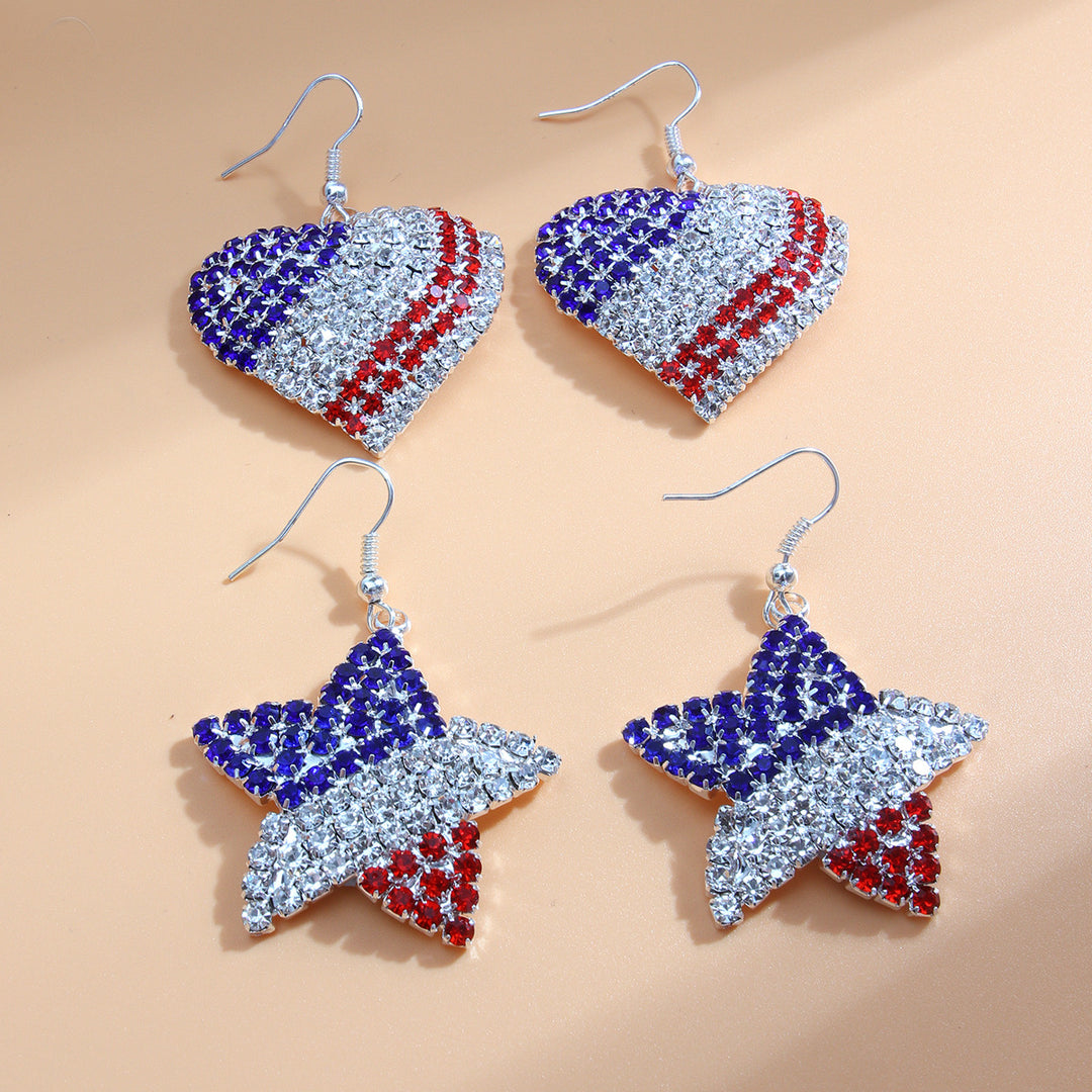 Ladies' sparkling star earrings with crystal accents and hook closure Kalsten