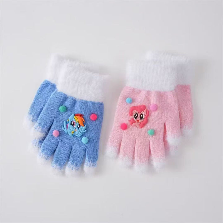 Cute Plush Cartoon-Themed Fingerless Gloves Kalsten