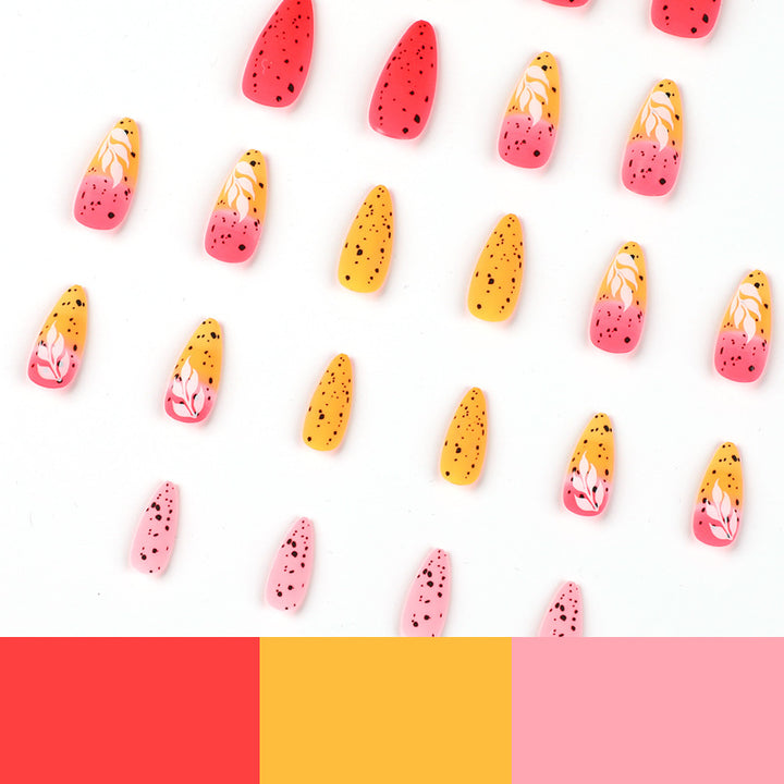 Artificial nail art with floral ombre design Kalsten