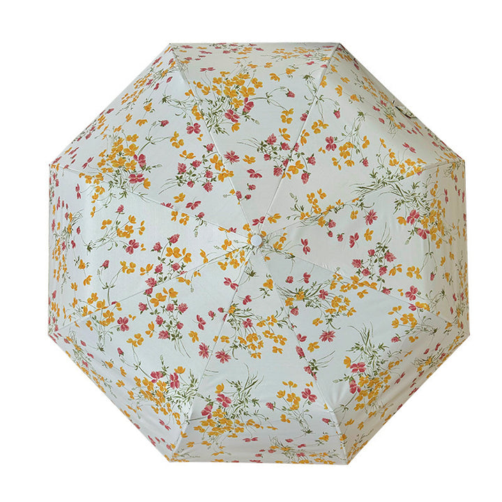 Women Foldable Sunshade with Flower Design Kalsten