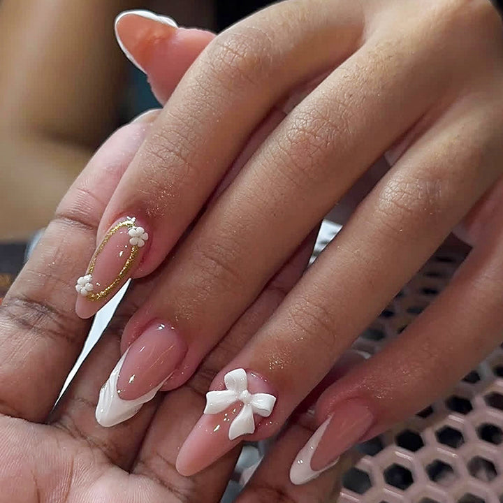 Elegant 3D Floral Press-On Nail Art Set kalsten